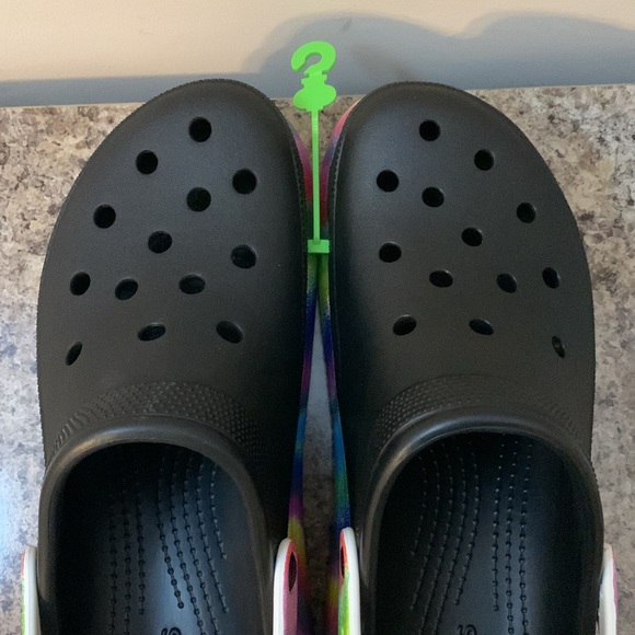 Black and Rainbow Platform Crocs 🌈 - Picture 7 of 17